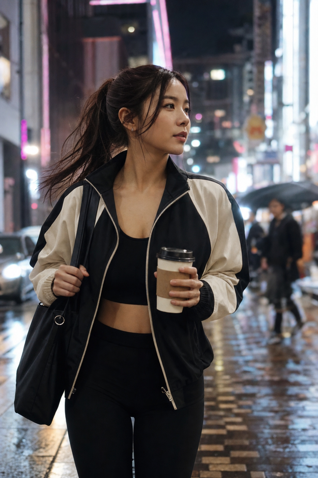 Nova in sport-casual Tokyo coffee style